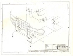 Ranch Hand GGG03HBL1 Legend Series Grille Guard; Retains Factory Tow Hook; - Truck Part Superstore