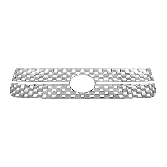 Coast To Coast GI151 Overlay; Mesh Style; 2 Piece; Chrome Plated; ABS Plastic - Truck Part Superstore