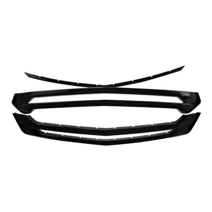 Coast To Coast GI480BLK Tape-On Overlay; 3 Piece; Gloss Black; ABS Plastic - Truck Part Superstore