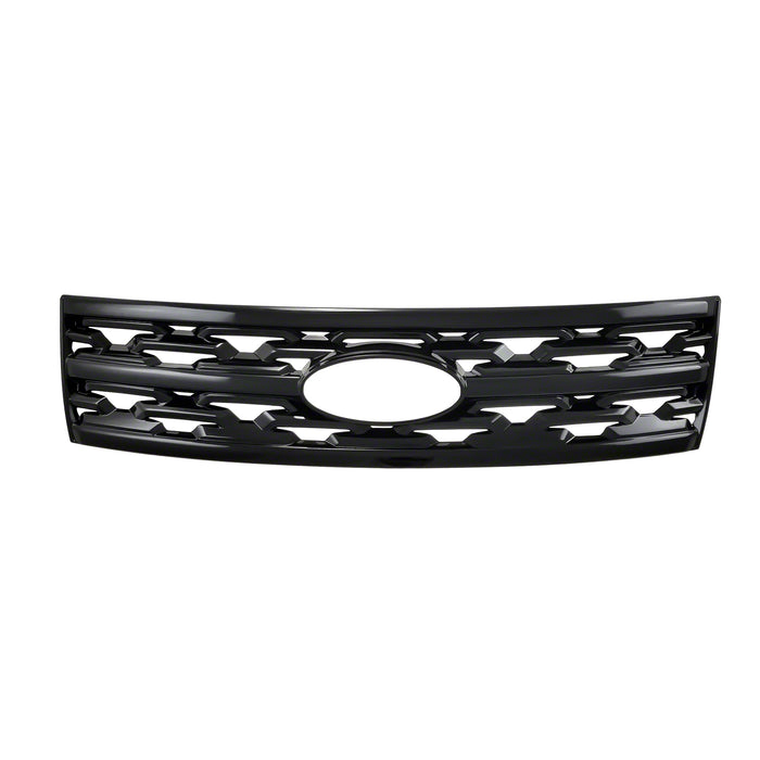 Coast To Coast GI489BLK Tape-On Overlay; Mesh Style; 1 Piece; Gloss Black; ABS Plastic - Truck Part Superstore