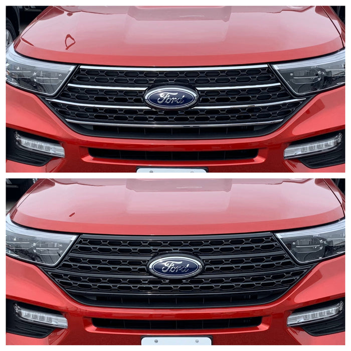 Coast To Coast IWCGI505BLK Grill Overlay; Honeycomb OEM Look; Painted; Gloss Black; ABS Plastic - Truck Part Superstore