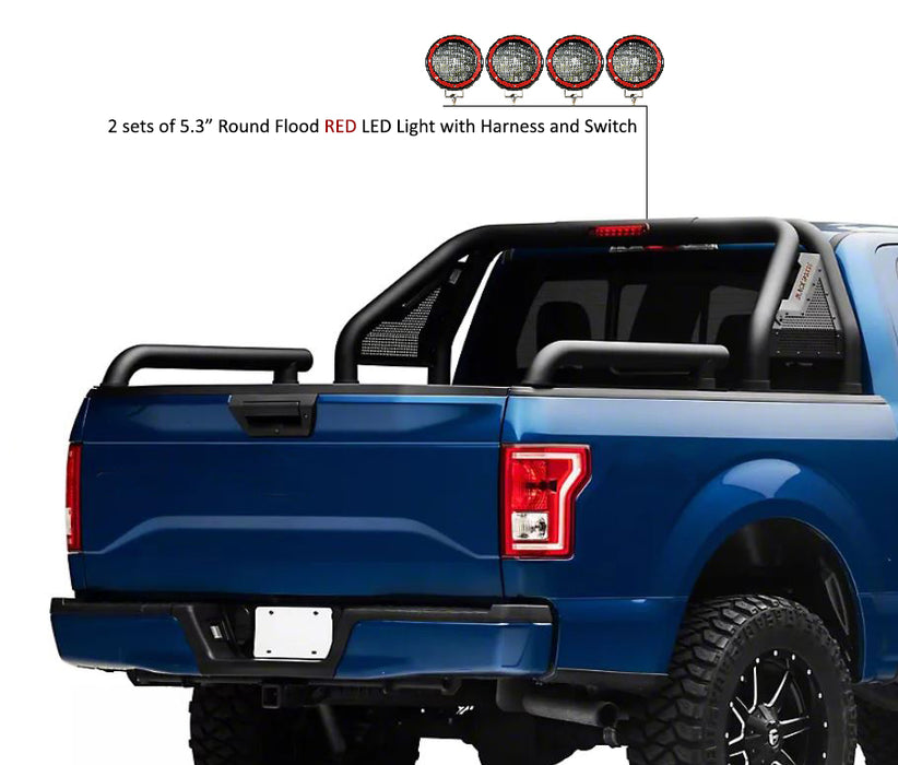 Black Horse Off Road GLRB-01B-PLFR Gladiator Roll Bar Kit - Truck Part Superstore