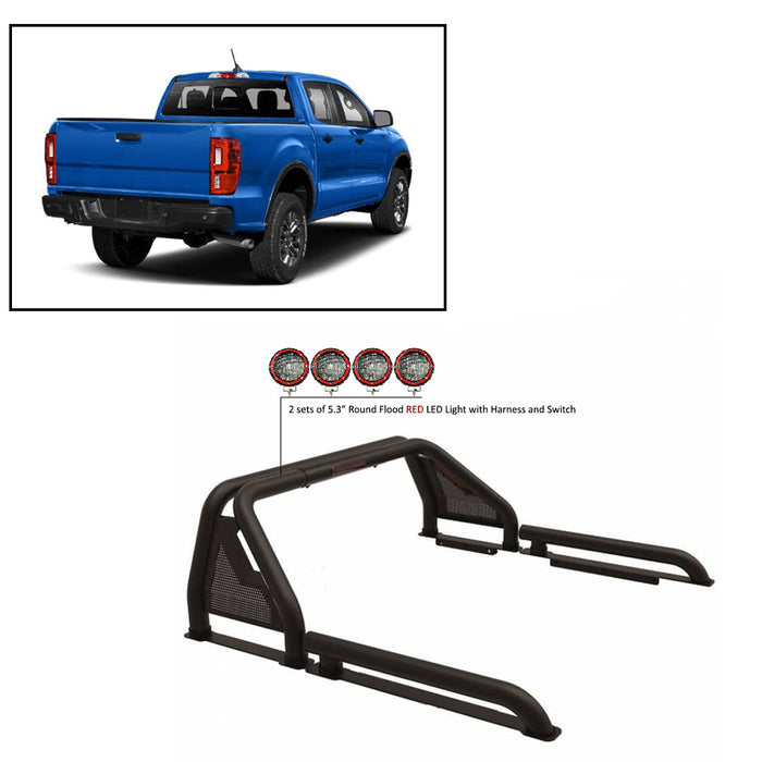 Black Horse Off Road GLRB-07B-PLFR Gladiator Roll Bar Kit - Truck Part Superstore