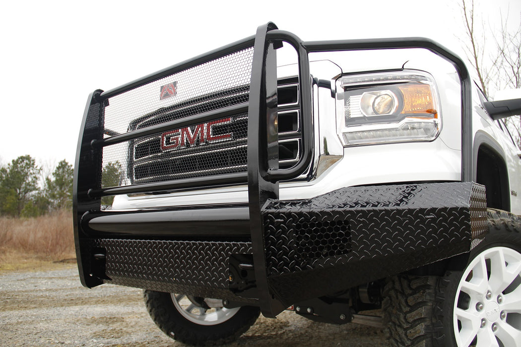 Fab Fours GM07-K2160-1 Black Steel Front Ranch Bumper - Truck Part Superstore