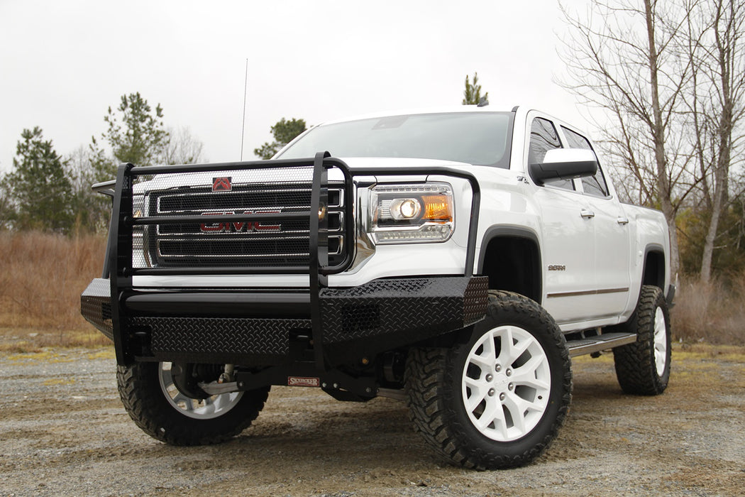 Fab Fours GM07-K2160-1 Black Steel Front Ranch Bumper - Truck Part Superstore