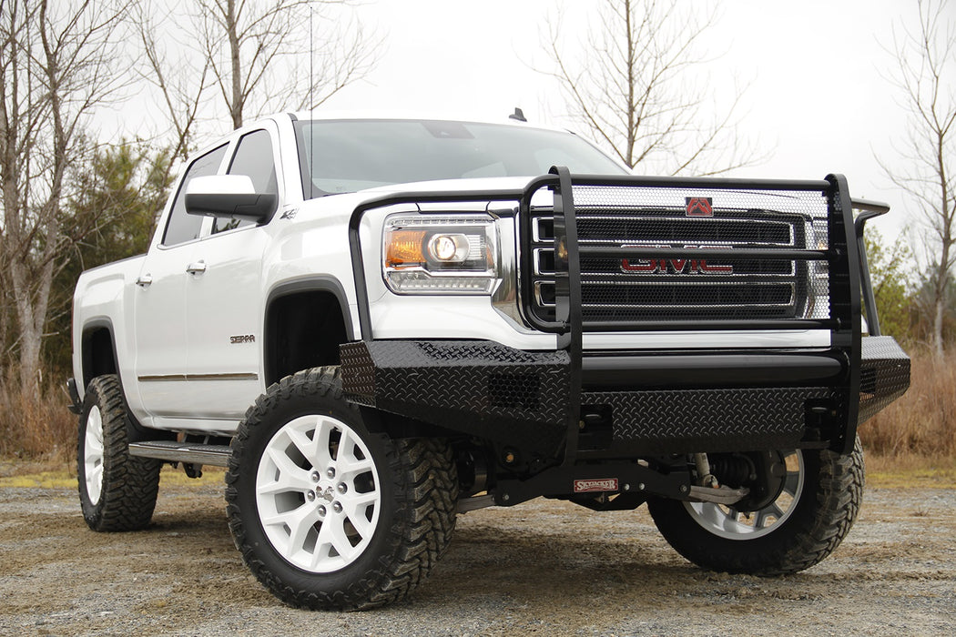 Fab Fours GM07-K2160-1 Black Steel Front Ranch Bumper - Truck Part Superstore