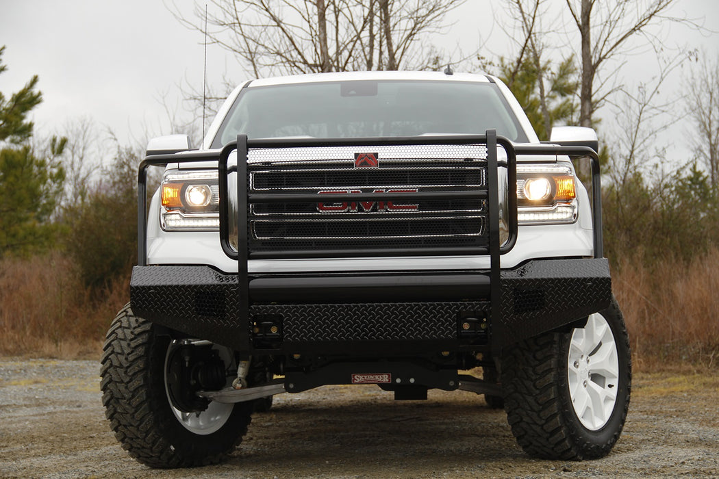Fab Fours GM07-K2160-1 Black Steel Front Ranch Bumper - Truck Part Superstore