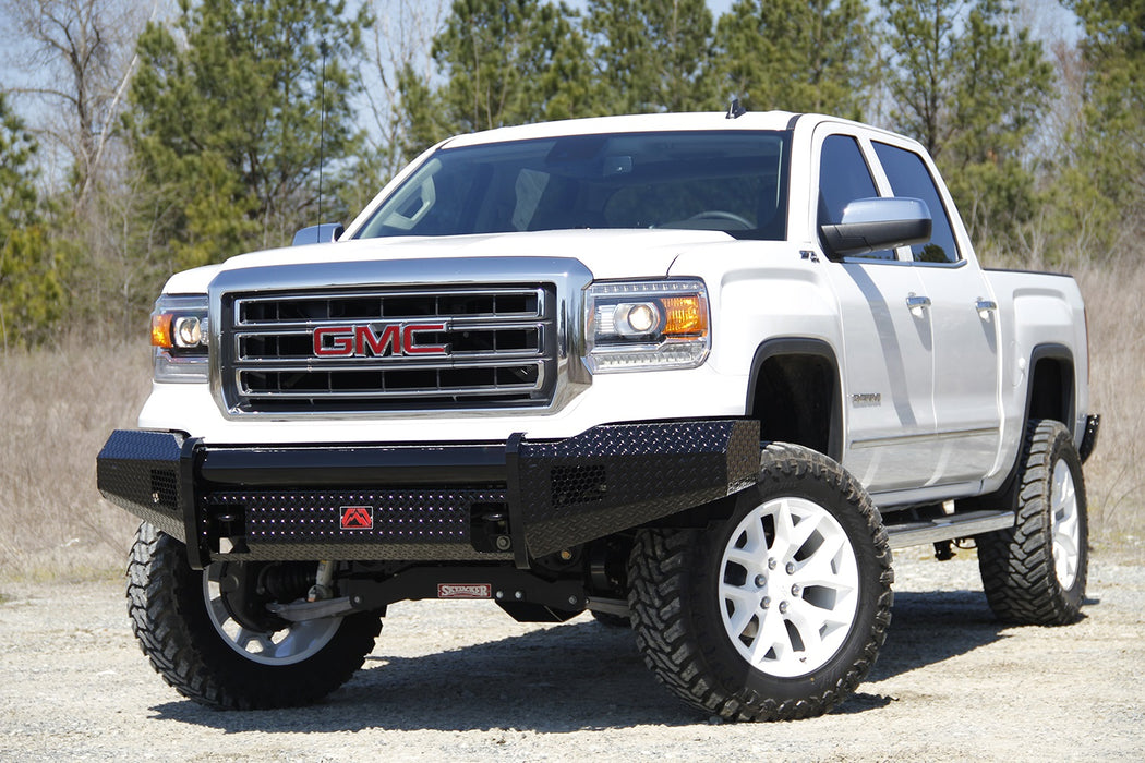 Fab Fours GM07-K2161-1 Black Steel Front Ranch Bumper - Truck Part Superstore