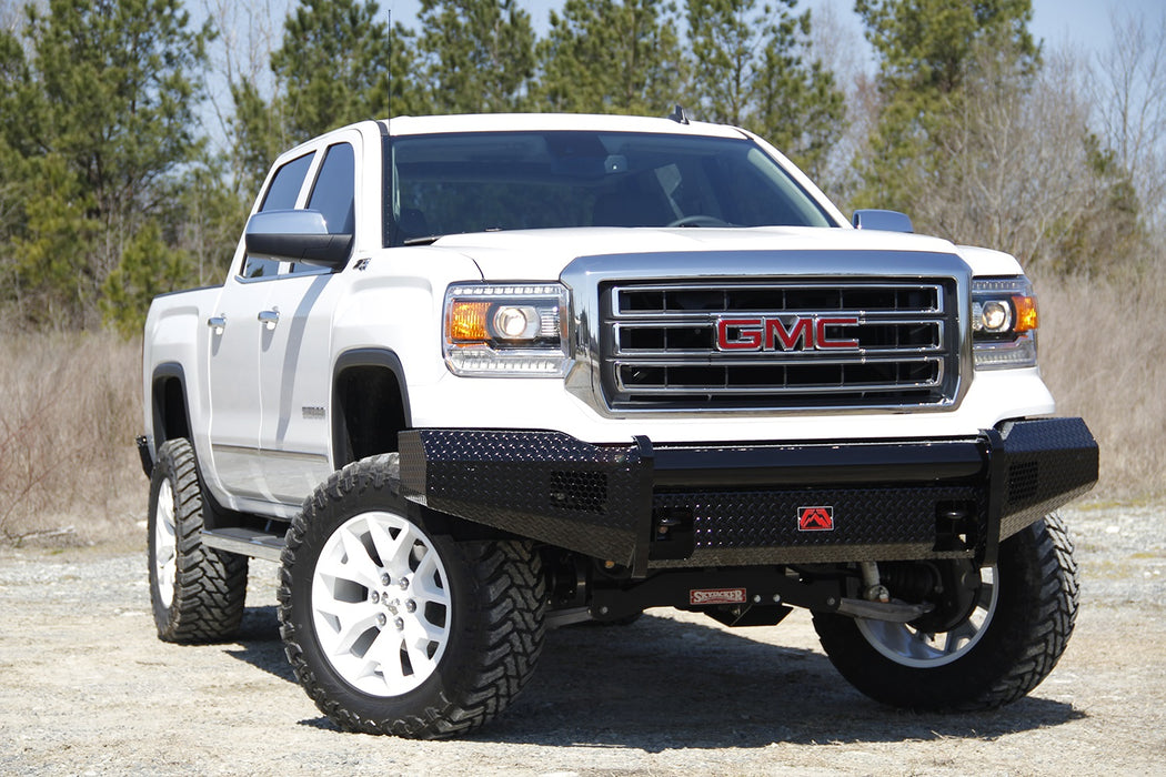 Fab Fours GM07-K2161-1 Black Steel Front Ranch Bumper - Truck Part Superstore