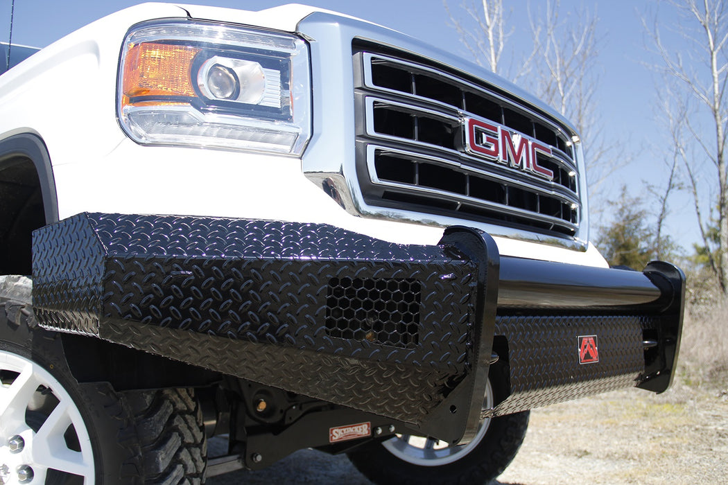 Fab Fours GM07-K2161-1 Black Steel Front Ranch Bumper - Truck Part Superstore