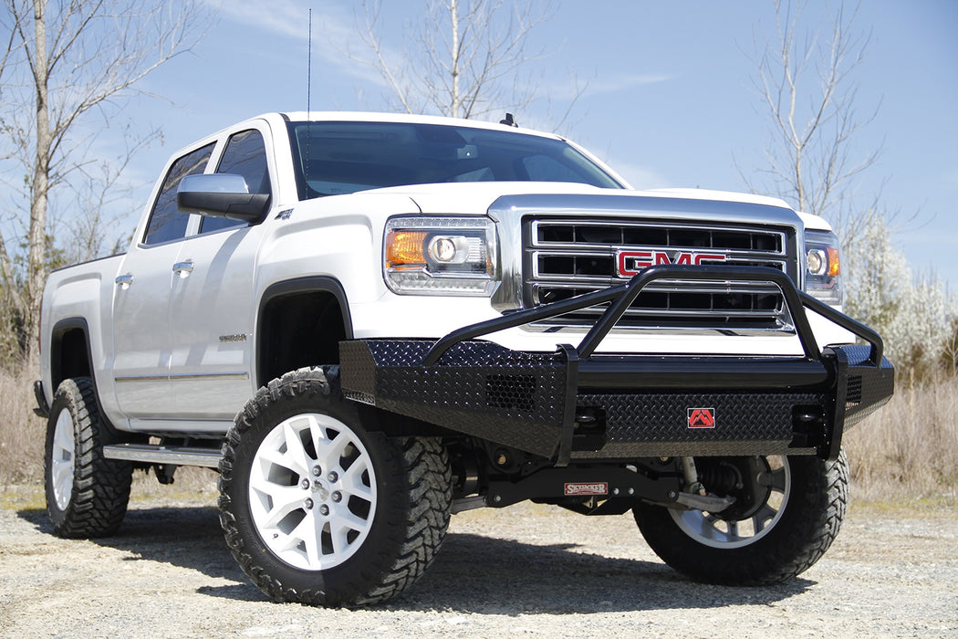 Fab Fours GM07-K2162-1 Black Steel Front Ranch Bumper - Truck Part Superstore