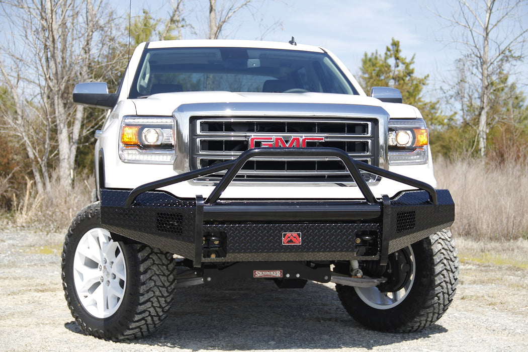 Fab Fours GM07-K2162-1 Black Steel Front Ranch Bumper - Truck Part Superstore