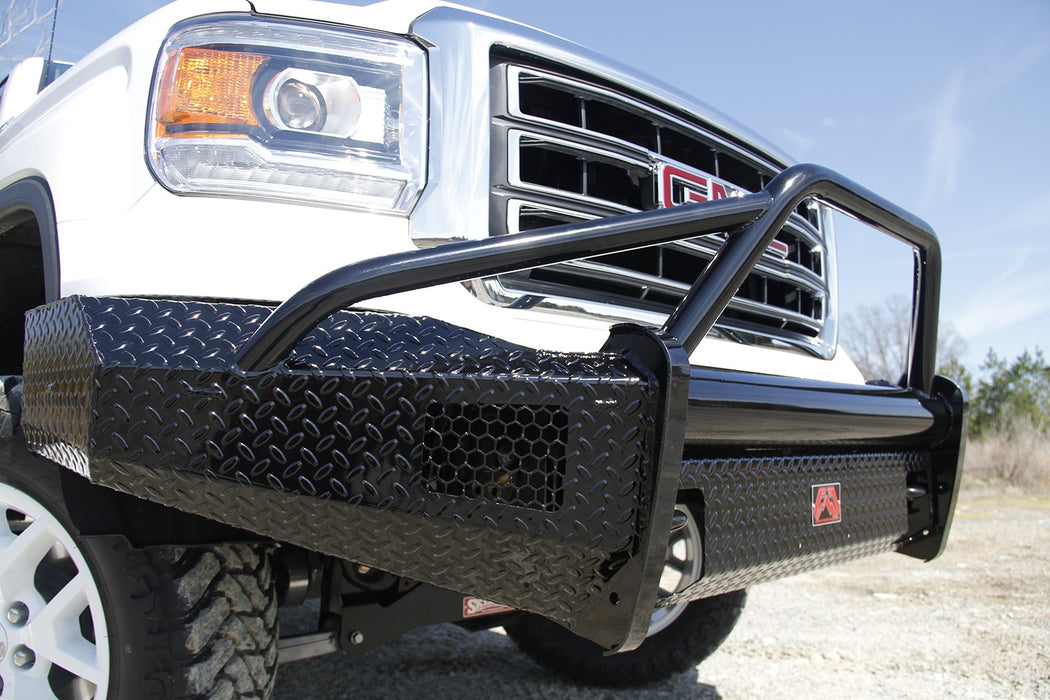 Fab Fours GM07-K2162-1 Black Steel Front Ranch Bumper - Truck Part Superstore
