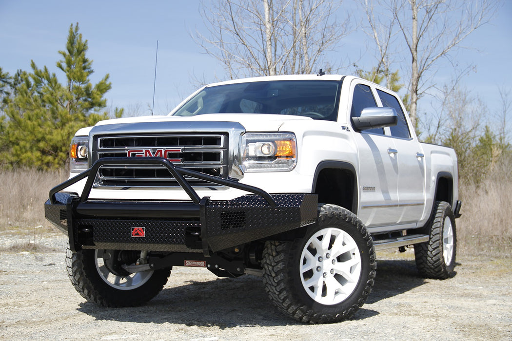 Fab Fours GM07-K2162-1 Black Steel Front Ranch Bumper - Truck Part Superstore