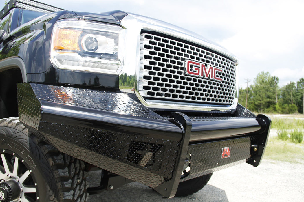 Fab Fours GM08-S2161-1 Black Steel Front Ranch Bumper - Truck Part Superstore