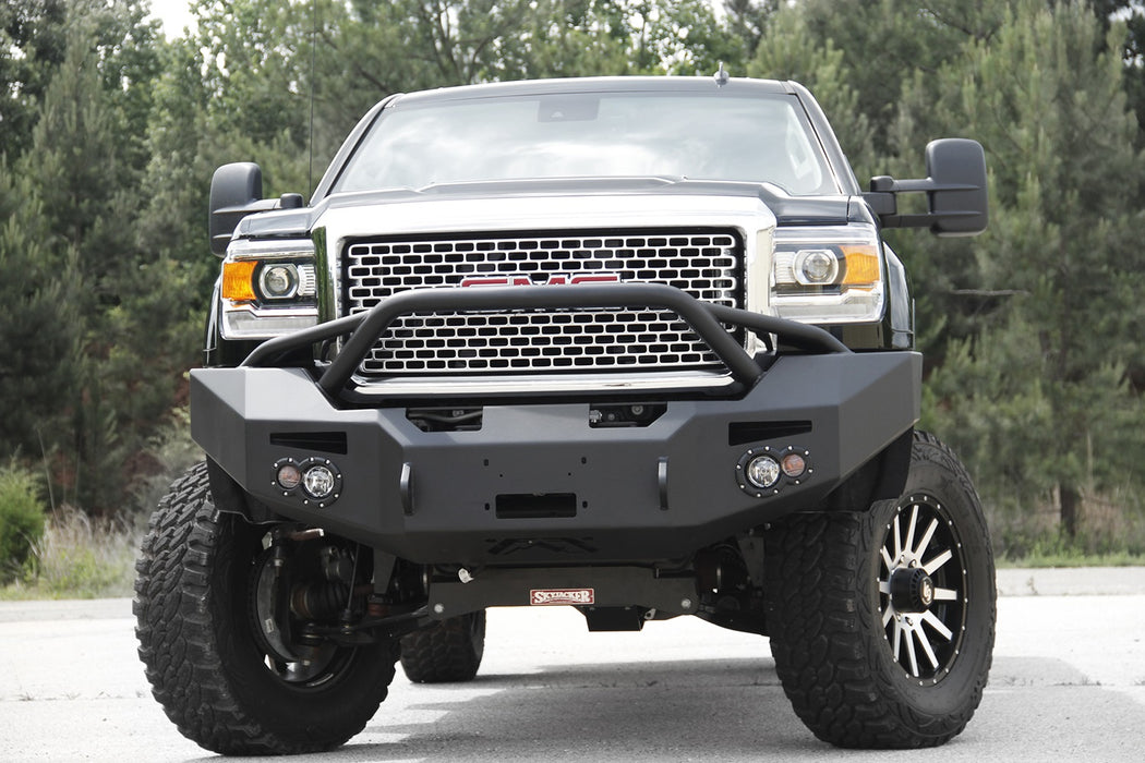 Fab Fours GM14-A3152-1 Premium Heavy Duty Winch Front Bumper - Truck Part Superstore
