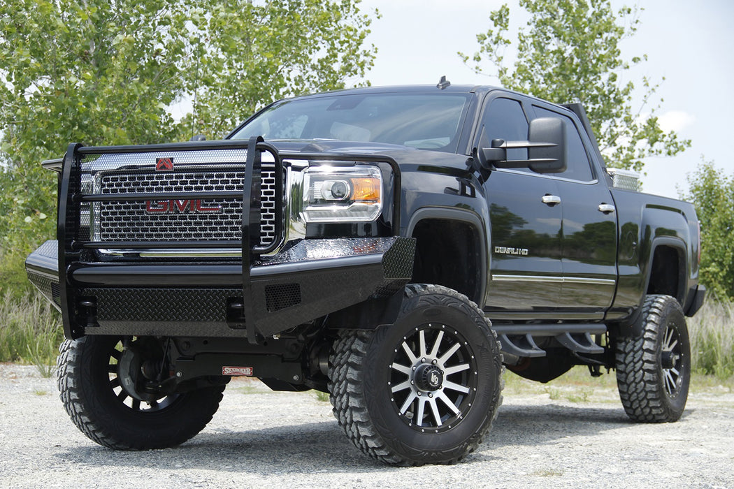 Fab Fours GM14-S3160-1 Black Steel Front Ranch Bumper - Truck Part Superstore