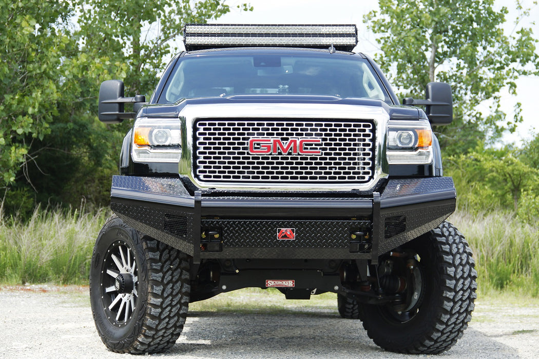 Fab Fours GM14-S3161-1 Black Steel Front Ranch Bumper - Truck Part Superstore