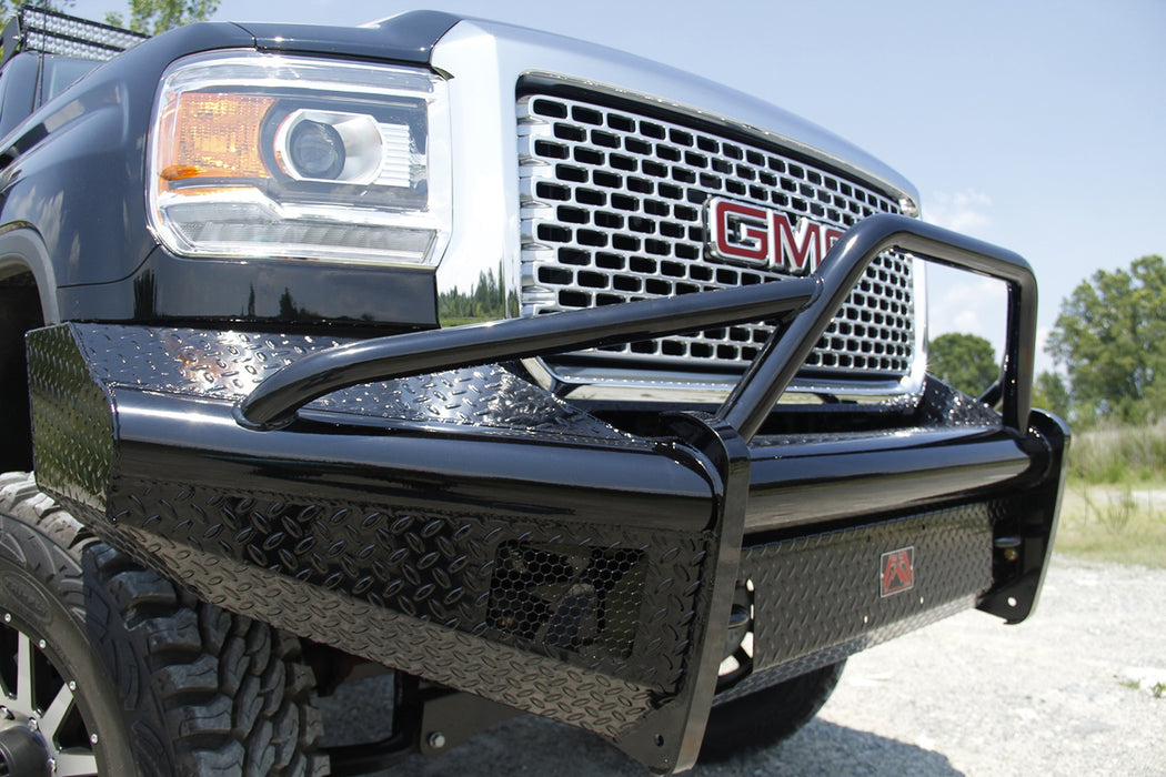 Fab Fours GM14-S3162-1 Black Steel Front Ranch Bumper - Truck Part Superstore