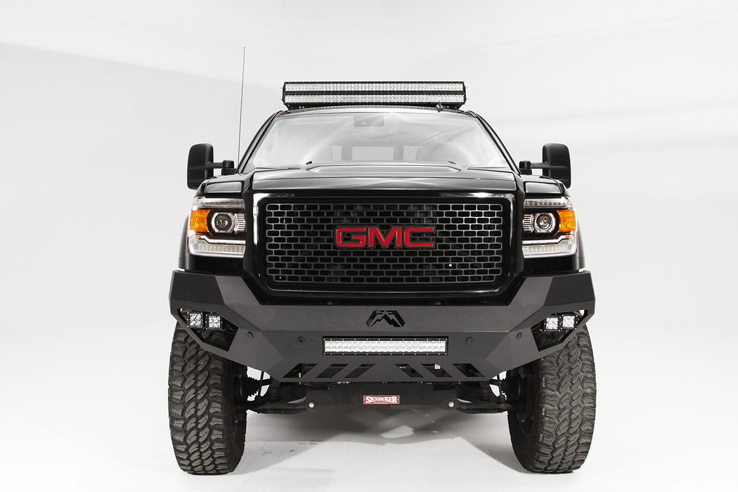 Fab Fours GM15-V3151-1 Vengeance Front Bumper; 2 Stage Black Powder Coated; Sensor Bumper; No Guard; - Truck Part Superstore