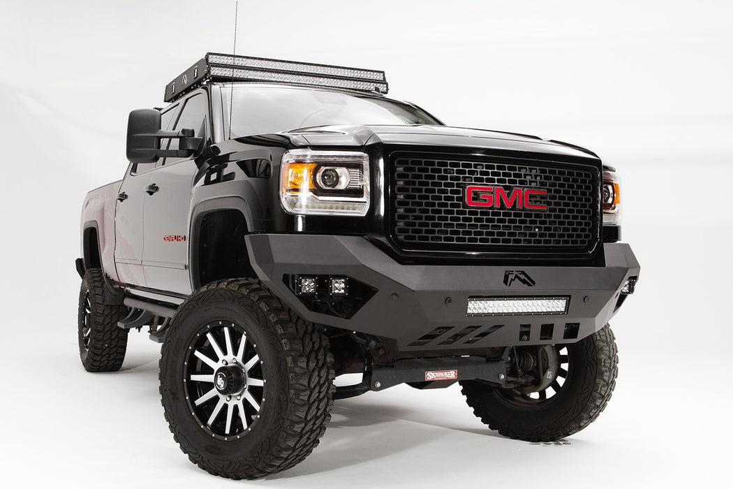 Fab Fours GM15-V3151-B Vengeance Front Bumper; Uncoated/Paintable; Sensor Bumper; No Guard; [AWSL]; - Truck Part Superstore