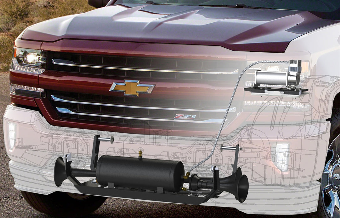 Kleinn Automotive Air Horns GM1500-734 Train Horn And Onboard Air System w/Horn - Truck Part Superstore