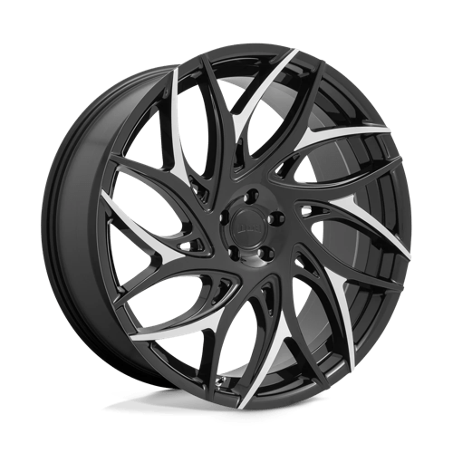 DUB 1PC S259229075+35 S259 22X9 5X5.0 GL-BLK-MCH-SPK 35MM - Truck Part Superstore