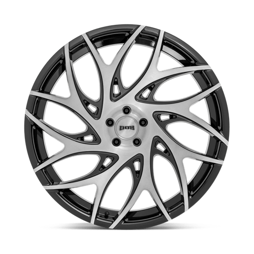DUB 1PC S2602400B4+25 S260 24X10 5X5.5 BRS-GBLK-DDT-SPK 25MM - Truck Part Superstore