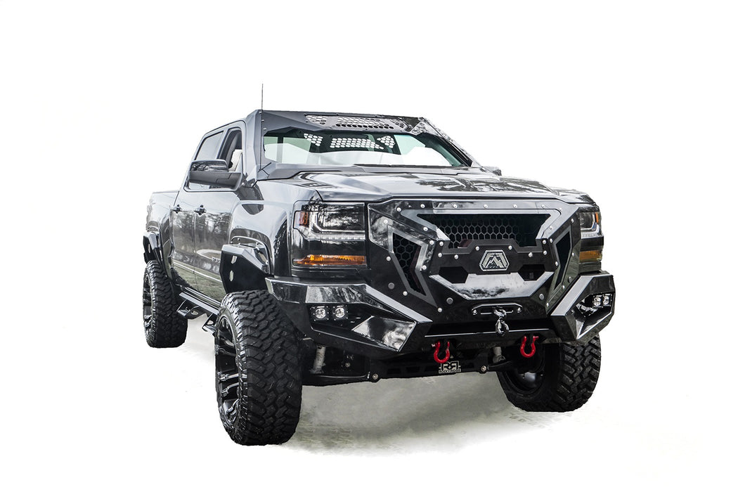 Fab Fours GR3800-B Grumper Front Winch Bumper; Uncoated/Paintable; - Truck Part Superstore