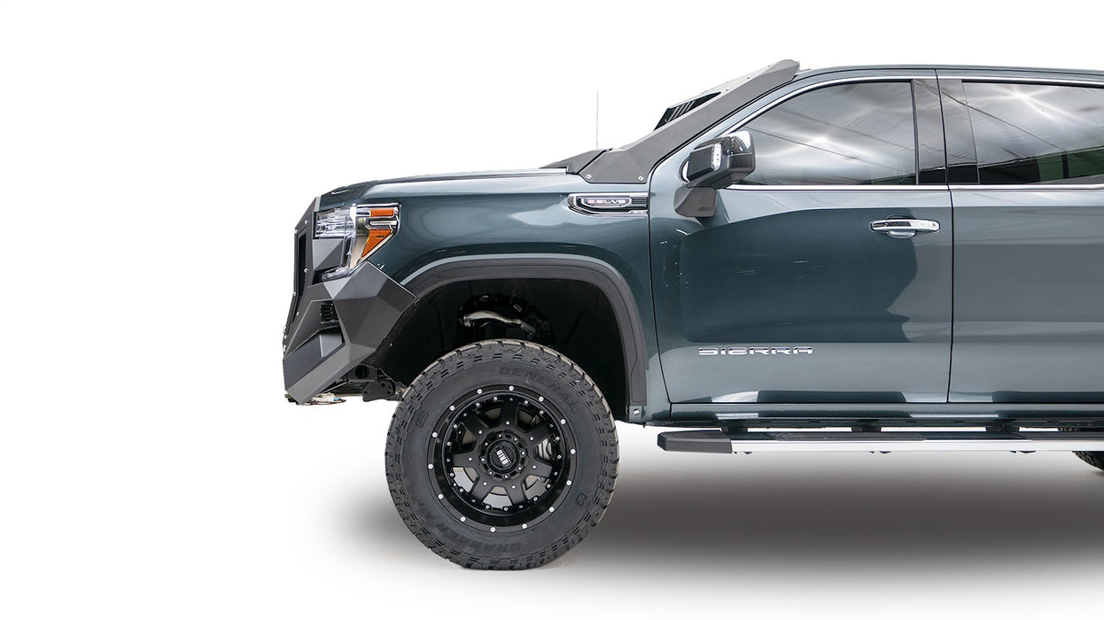 Fab Fours GR3900-B Grumper Front Bumper And Grille; Uncoated/Paintable; 3/16 in. Steel Winch Tray; - Truck Part Superstore