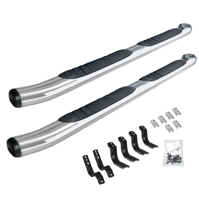 Go Rhino 685451687CC 5" OE Xtreme Composite Side Steps with Mounting Brackets Kit - Chrome - Truck Part Superstore