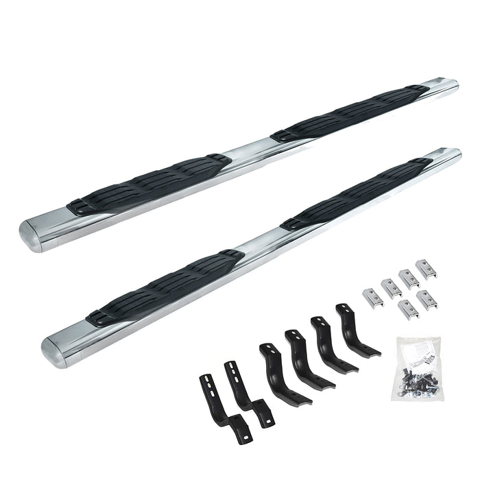 Go Rhino 105450673PS 5" side steps provide enhanced vehicle access with wide step area - Truck Part Superstore