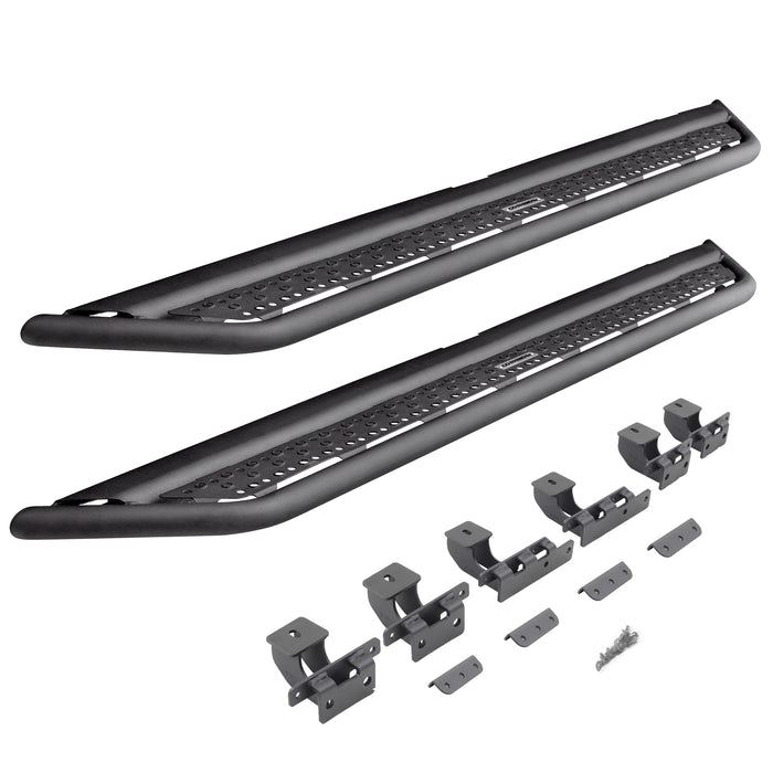 Go Rhino D64516T 6" wide strong steel side steps doubles as a slider to protect rocker panel - Truck Part Superstore