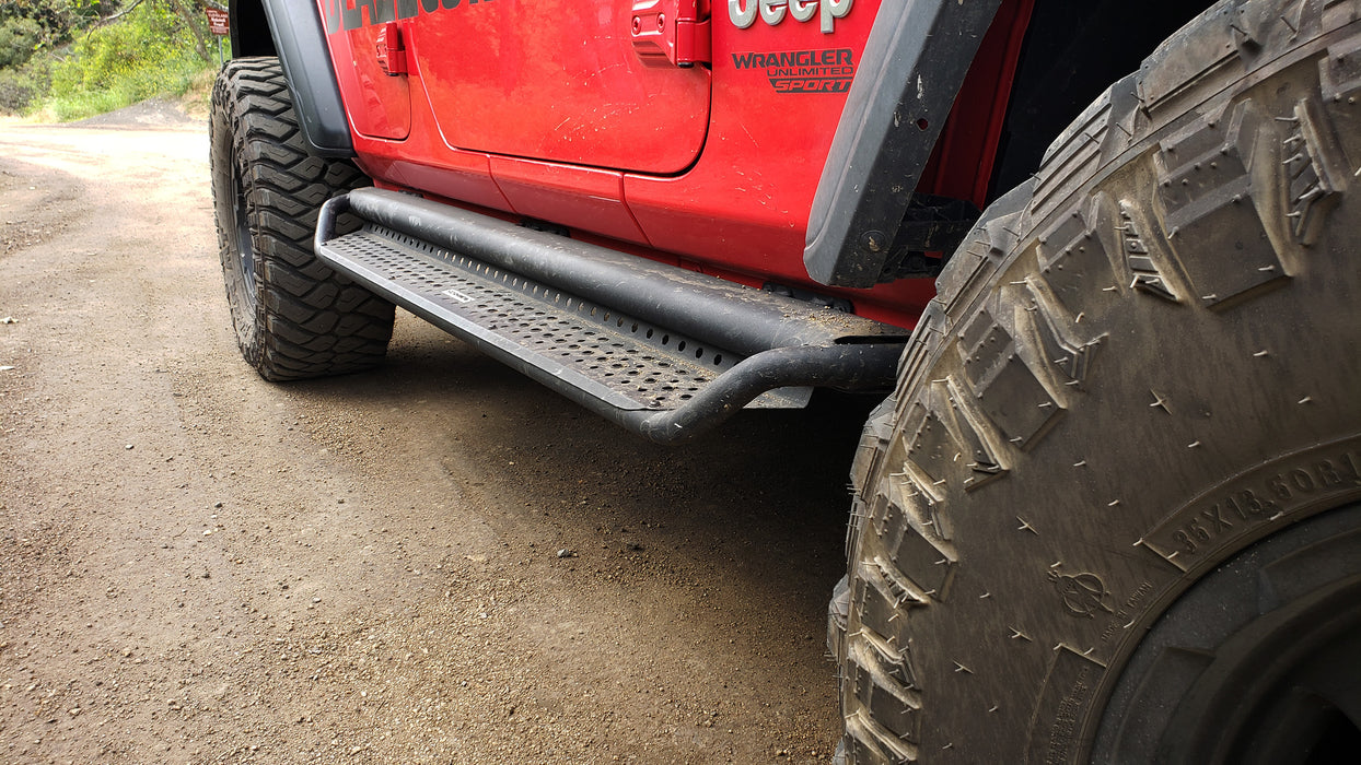 Go Rhino D10087T Drop down, full length step design is ideal for lifted vehicles or larger tires - Truck Part Superstore