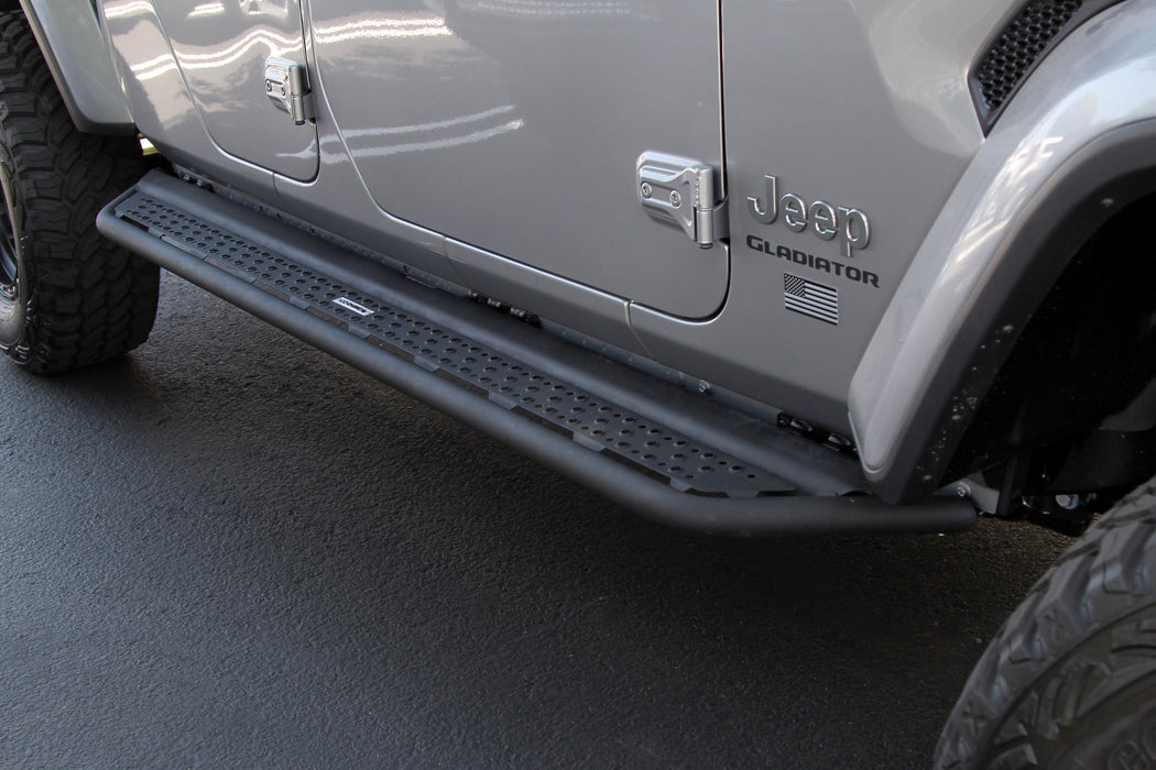 Go Rhino D64516T 6" wide strong steel side steps doubles as a slider to protect rocker panel - Truck Part Superstore