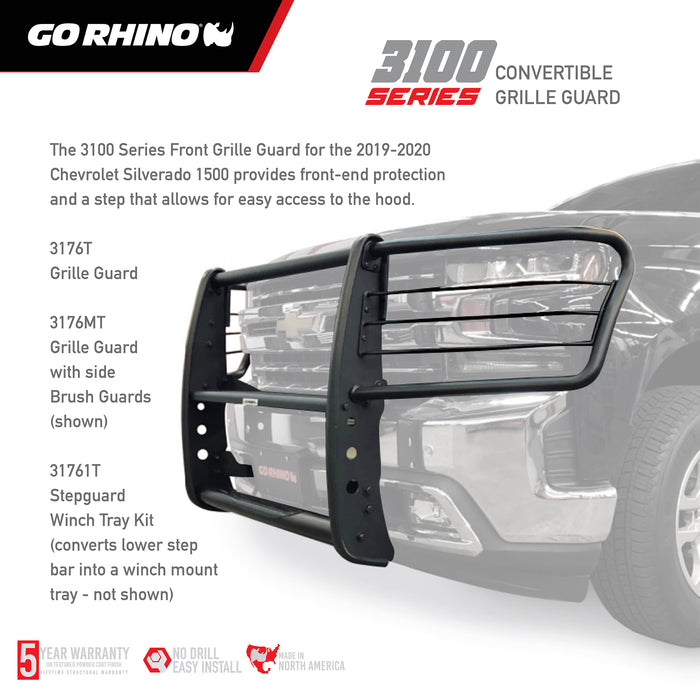Go Rhino 3176MT Center bumper and grille protection for front of vehicle - Truck Part Superstore
