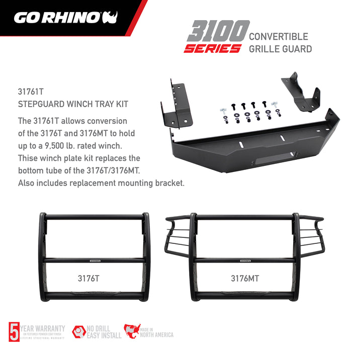 Go Rhino 3176T Center bumper and grille protection for front of vehicle - Truck Part Superstore