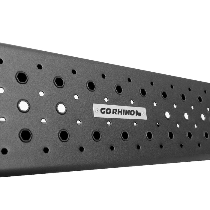 Go Rhino 6863435187T Stamped steel hex pattern step provides maximum grip - Truck Part Superstore