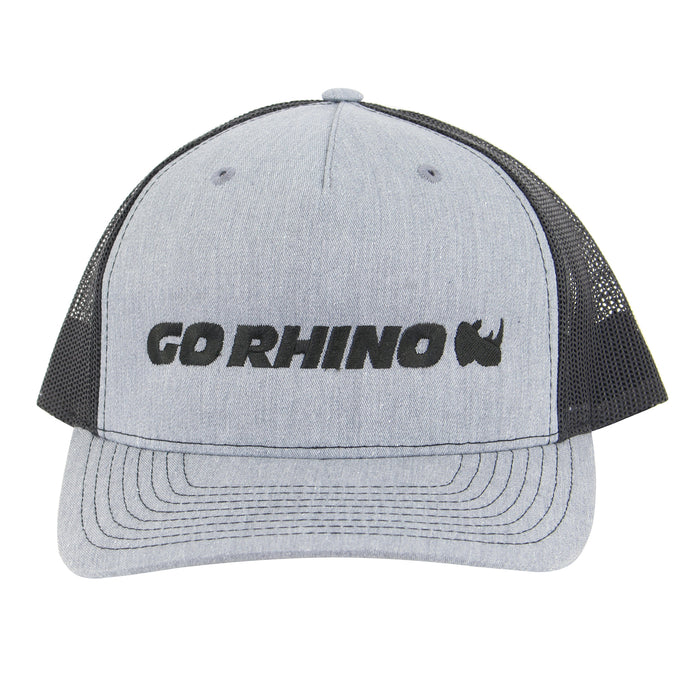 Go Rhino EX0381 Go Rhino Trucker Hat, Heather Grey and Black - Truck Part Superstore