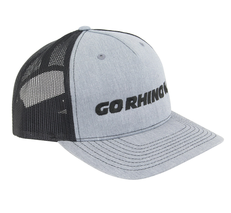 Go Rhino EX0381 Go Rhino Trucker Hat, Heather Grey and Black - Truck Part Superstore