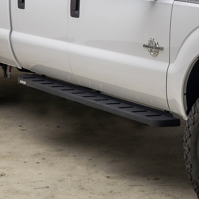 Go Rhino 63443580T RB10 Running Boards with Mounting Brackets Kit - Bedliner -Double Cab Only - Truck Part Superstore