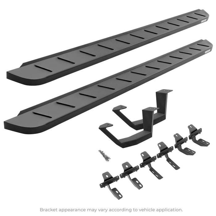 Go Rhino 63441734810PC RB10 Running Boards with Mounting Brackets, 1 Pair Drop Steps Kit - Truck Part Superstore