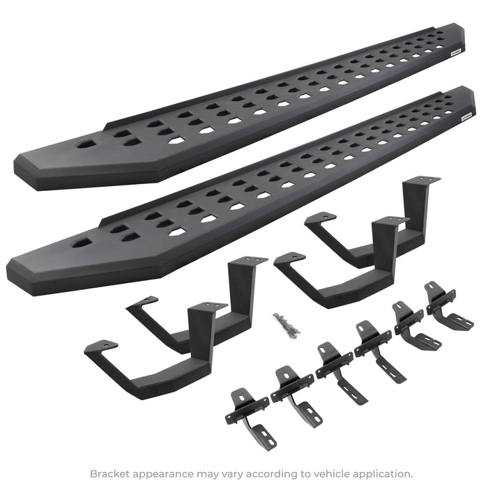 Go Rhino 6940998020PC RB20 Running Boards with Mounting Brackets, 2 Pairs Drop Steps Kit - Truck Part Superstore