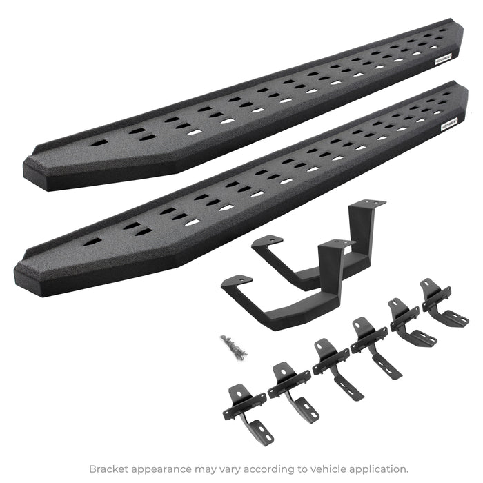 Go Rhino 6949264810T RB20 Running Boards w Mounting Brackets, 1 Pair Drop Steps Kit - Truck Part Superstore