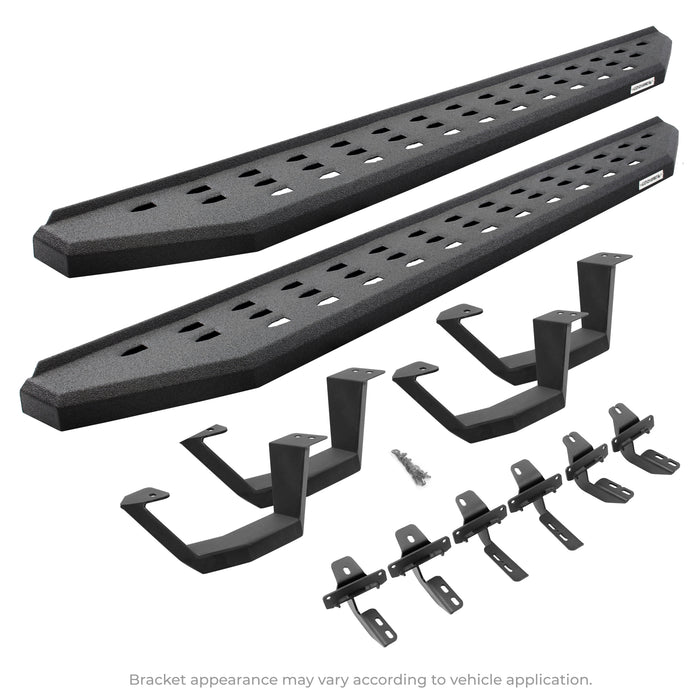 Go Rhino 6945067320T RB20 Running Boards with Mounting Brackets, 2 Pairs Drop Steps Kit - Truck Part Superstore