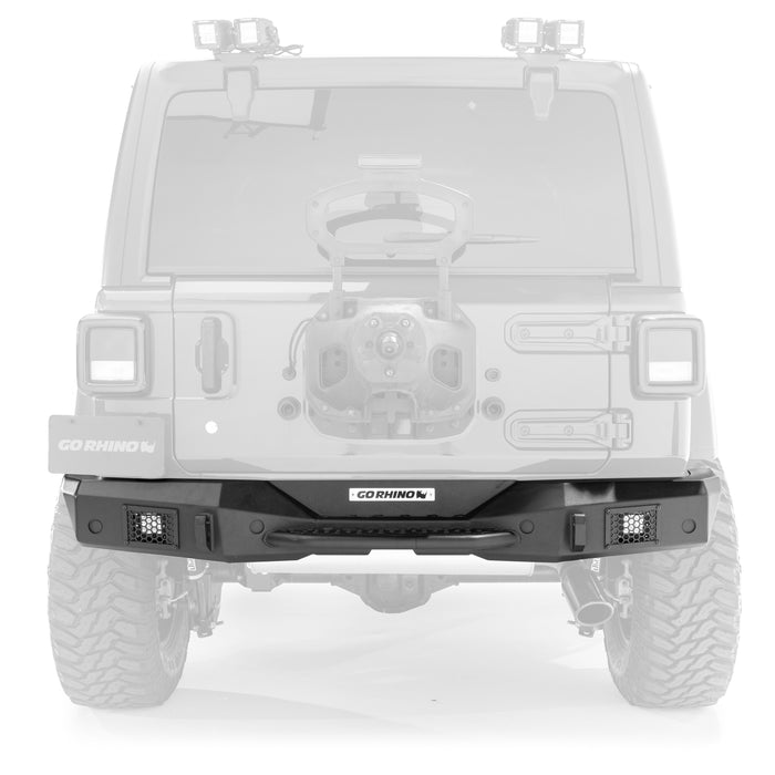 Go Rhino 371210T Rockline Rear Full Width Bumper for Jeep Wrangler JK - Truck Part Superstore