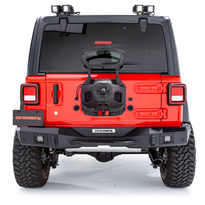 Go Rhino 371200T Rockline Rear Full Width Bumper for Jeep Wrangler JL - Truck Part Superstore