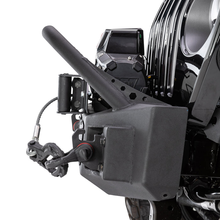 Go Rhino 331101T Rockline Winch-Ready Front Stubby Bumper With Overrider For Jeep - Truck Part Superstore