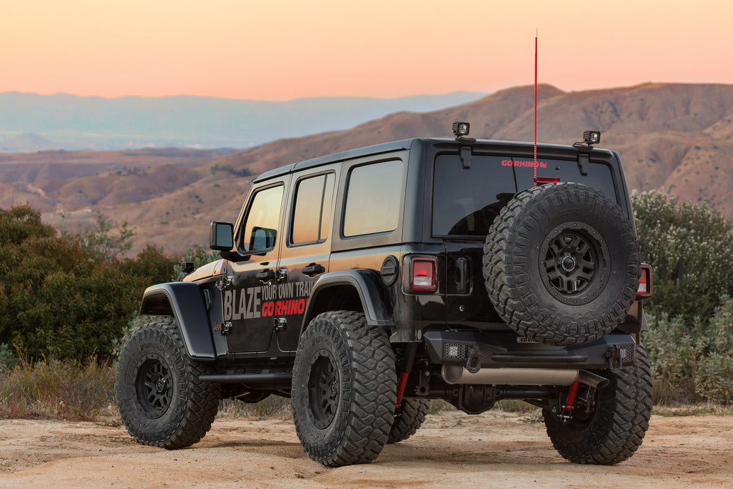 Go Rhino 371100T Rockline Rear Stubby Bumper for Jeep Wrangler JL - Truck Part Superstore
