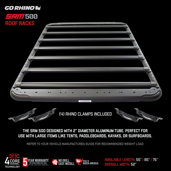 Go Rhino 5935055T SRM500 55" Flat Platform Roof Rack - Truck Part Superstore